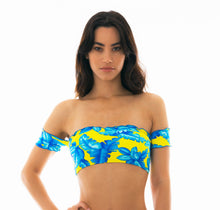 Carica l&#39;immagine nel visualizzatore di Gallery, Model Front: Rio De Sol Reggiseno Top Palmeira Azul Off Shoulder

