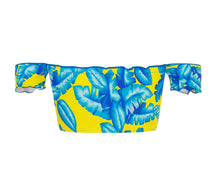 Carica l&#39;immagine nel visualizzatore di Gallery, Product Back: Rio De Sol Reggiseno Top Palmeira Azul Off Shoulder
