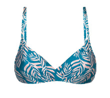 Carica l&#39;immagine nel visualizzatore di Gallery, Product Front: Rio De Sol Reggiseno Top Palms-Blue Balconet-Inv
