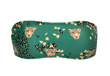 Carica l&#39;immagine nel visualizzatore di Gallery, Product Front: Rio De Sol Reggiseno Top Roar-Green Bandeau-Reto
