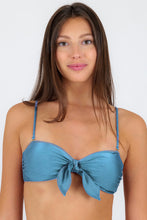 Carica l&#39;immagine nel visualizzatore di Gallery, Gallery: Rio De Sol Reggiseno Top Shimmer-Baltic-Sea Bandeau-Knot
