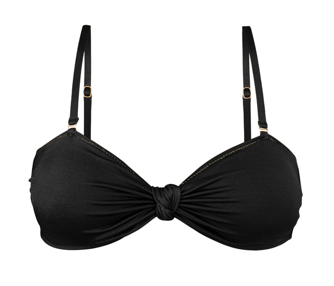 Product Front: Rio De Sol Reggiseno Top Shimmer-Black Bandeau-Joy