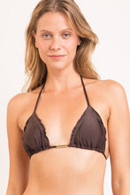 Carica l&#39;immagine nel visualizzatore di Gallery, Gallery: Rio De Sol Reggiseno Top Shimmer-Coffee Frufru
