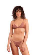 Carica l&#39;immagine nel visualizzatore di Gallery, Model Front: Rio De Sol Reggiseno Top Shimmer-Copper Tri-Fixo
