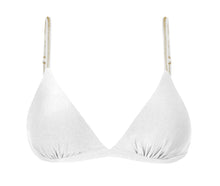 Carica l&#39;immagine nel visualizzatore di Gallery, Product Front: Rio De Sol Reggiseno Top Shimmer-White Tri-Fixo

