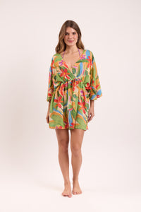 Model Front: Rio De Sol Caftano / Copricostume Tropical Kaftan Bel
