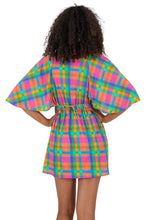 Carica l&#39;immagine nel visualizzatore di Gallery, Model Back: Rio De Sol Vestito Da Spiaggia Tulip-Garden Mini Dress
