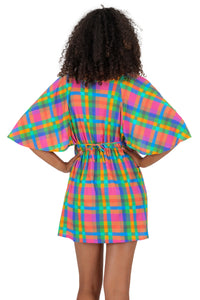 Model Back: Rio De Sol Vestito Da Spiaggia Tulip-Garden Mini Dress