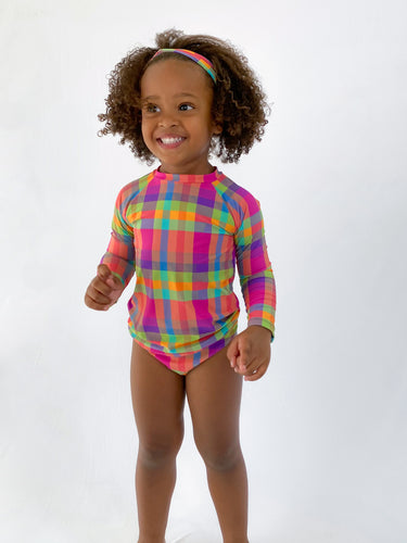 Model Front: Rio De Sol Protezioni Da Eruzioni Tulip-Garden Rash-Guard Kids