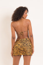Carica l&#39;immagine nel visualizzatore di Gallery, Model Back: Rio De Sol Gonna Da Spiaggia Wild-Orange Skirt-Knot
