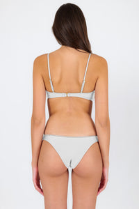 Top Shimmer-White Bandeau-Knot